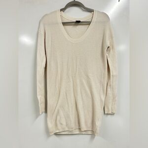 0247 Gap‎ Maternity Cream Ribbed Knit Sweater | Long Sleeve Scoop Neck Pregnancy
